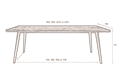 Esstisch ALAGON Walnuss mit Baumkante 160 x 90 cm von DUTCH BONE