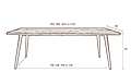 Esstisch ALAGON Walnuss mit Baumkante 160 x 90 cm von Dutchbone