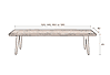 Bank ALAGON Walnuss mit Baumkante 120 cm von DUTCH BONE