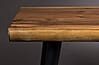 Bank ALAGON Walnuss mit Baumkante 120 cm von DUTCH BONE