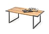 Couchtisch VANCOUVER 110 x 60 Eiche Massivholz mit Metallgestell