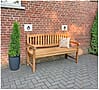 Teak Gartenbank LOMBOK 150 cm mit Armlehne
