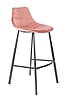 Barhocker FRANKY VELVET Samt Rosa von DutchBone