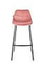 Barhocker FRANKY VELVET Samt Rosa von DutchBone