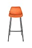 Barhocker FRANKY VELVET Samt Orange von DutchBone