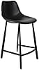 Tresenhocker FRANKY Kunstleder Vintage schwarz von DutchBone