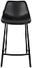 Tresenhocker FRANKY Kunstleder Vintage schwarz von DutchBone