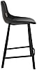 Tresenhocker FRANKY Kunstleder Vintage schwarz von DutchBone