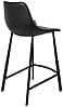 Tresenhocker FRANKY Kunstleder Vintage schwarz von DutchBone