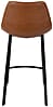 Tresenhocker FRANKY Kunstleder Vintage braun von DutchBone