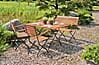 2 x Gartenstuhl Klappstuhl Wien mit Armlehne  -  Metall und Eukalyptus