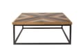 Couchtisch JOY mit farbigen Parkett-Muster 81 x 81 cm
