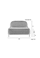 Sofa Couch POLLY GREY 2-Sitzer