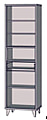Regal Schrank RAVEN 2 Türen Optik Schlammeiche mit Weiß Grün Grau