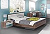 Jugendbett RAVEN 140 x 200 cm Polster Weiß Optik Schlammeiche mit Grau