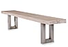Bank New York - 200 x 35 cm, Platte aus alter Balkeneiche White Wash