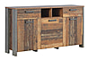 Sideboard CLIF 3 Türen 2 Schubladen Optik: Old Wood Vintage von Forte