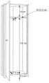 Dielenschrank CLIF 1-trg. Optik: Old Wood Vintage von Forte