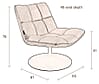 Lounge Sessel BAR VINTAGE BROWN Kunstleder von DutchBone