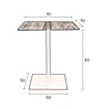 Bartisch BRAZA SQUARE BLACK von DUTCHBONE Platte recycelte Eiche