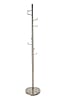Garderobenständer HOOKED Satin Nickel mit 8 Haken
