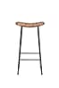 Barhocker TANGLE Natural - Metall und Teakholz