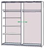 Schwebetürenschrank JAWA 200 cm Optik: Bianco Eiche / Weiß, von Forte