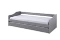Sofabett Kinderbett MALTE grau mit Schublade 90 x 200 Kiefer massiv