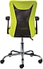 Jugenddrehstuhl Drehstuhl DONNY Mesh Lime-Green mit Armlehnen
