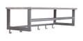 Wandgarderobe HOOK 67, Garderobe mit Kleiderstange Hutablage 6 Haken