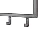 Hakenleiste JON mit 9 Haken Wandgarderobe im Dark-Silver-Finish