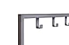 Hakenleiste JON mit 9 Haken Wandgarderobe im Dark-Silver-Finish