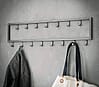 Hakenleiste JON mit 15 Haken Wandgarderobe im Dark-Silver-Finish