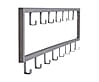 Hakenleiste JON mit 15 Haken Wandgarderobe im Dark-Silver-Finish