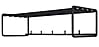 Wandgarderobe CLINT 2 Metall Schwarz lackiert mit Hutablage