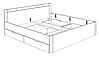 Massivholzbett VITA XL 200 x 200 Doppelbett mit Schubladen aus Kiefer
