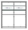 Kleiderschrank VITA SK279 4 Türen mit Kassetten-Front Kiefer massiv