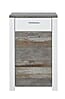Schuhschrank MATEO 68 cm - Weiß mit Driftwood Nachbildung