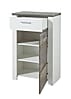 Schuhschrank MATEO 68 cm - Weiß mit Driftwood Nachbildung