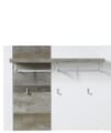 Garderobenpaneel MATEO 90 cm Driftwood Nachbildung und weiß