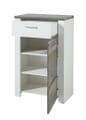 Garderobenset MATEO WD82 weiß, Absetzung Driftwood Nachbildung