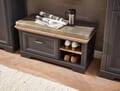 Dielenbank Flurbank JASMIN Farbton Graphit inkl. Kissen