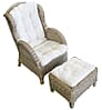 Relax Rattan Ohrensessel CONSUL mit Fußhocker und Polster Relax Rattan Ohrensessel CONSUL mit Fußhocker und Polster