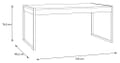 Esstisch HUD 166 x 90 cm Holzoptik stabverleimte Wildeiche

