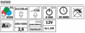 LED Beleuchtung Farbton kaltweiß 54x54 mm 2er-Set