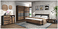 Schlafzimmer CLIF Binou 220, 5-tlg Komplettset Optik: Old Wood Vintage