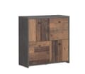 Kommode BEST CHEST K221 4-trg. Optik: Old Wood Vintage Beton von Forte