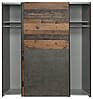 Schwebetürenschrank Kleiderschrank DEDERIK 170x190 cm Old Wood Vintage