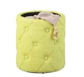 Hocker YAPAK Polsterhocker mit Stoffbezug in Grün und Knopfheftung