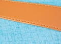 Polsterhocker Hocker DILIA mit Stoffbezug in Blau und Trageband